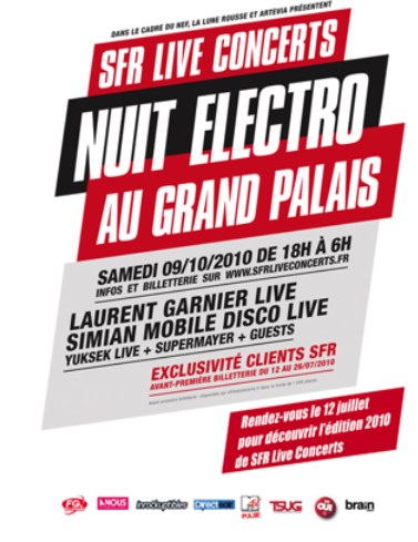 Deuxième édition de la Nuit électro SFR sous la Nef du Grand Palais