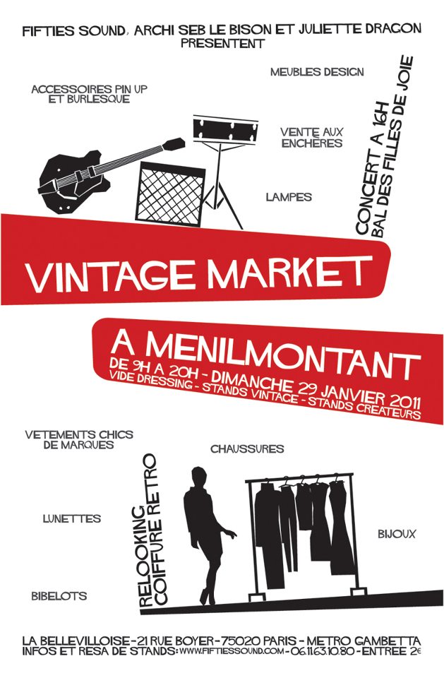 Fifties Sound  à la Bellevilloise pour la vintage market Dimanche 29 Janvier 2012