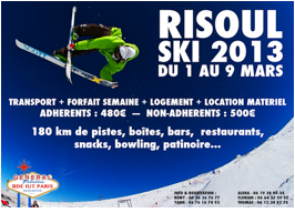 &laquo;&nbsp;FABULOUS SNOW WEEK : RISOUL 2013&Prime; / BDE GENERAL IUT PARIS DESCARTE du 1er au 10 mars 2013