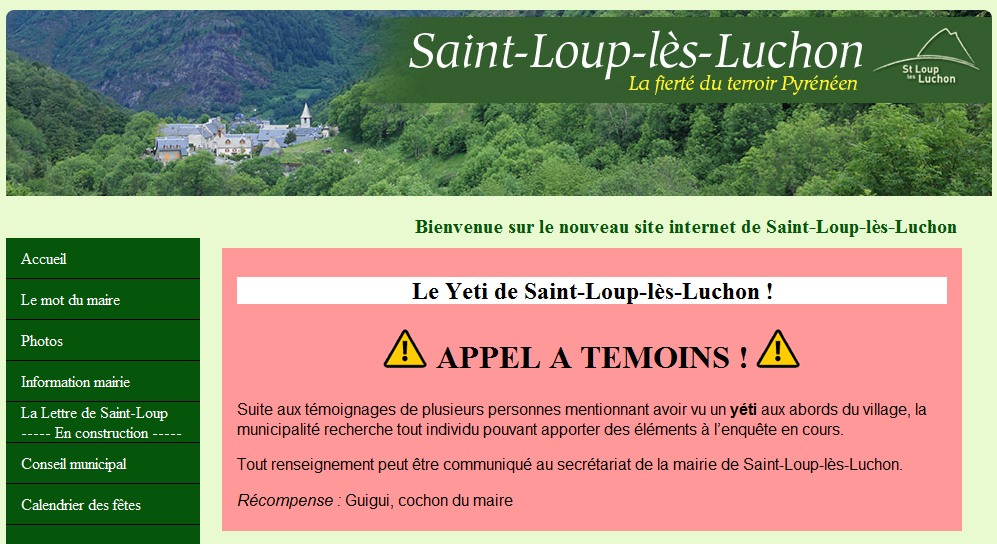 le Yeti de Saint Loup les Luchon le Yeti de Saint Loup les Luchon