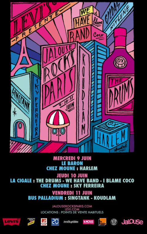 2e édition du Festival Jalouse rocks Paris du 9 au 11 juin 2010!!!