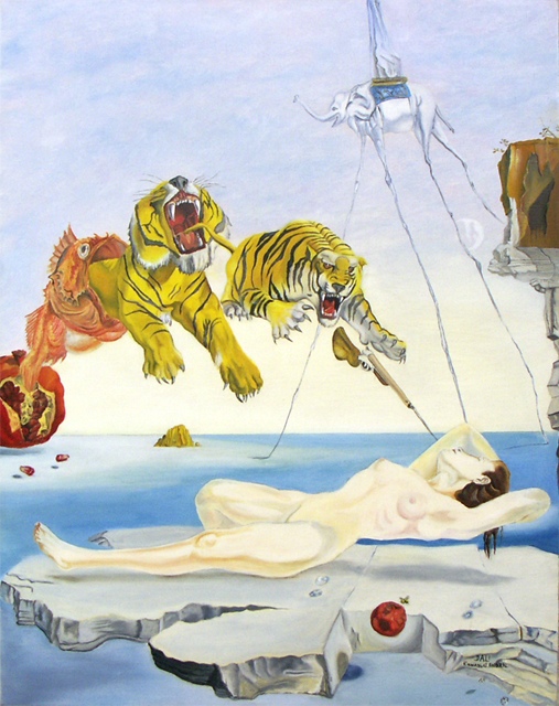 reve-cause-par-le-vol-dune-abeille-autour-dune-pomme-grenade-une-seconde-avant-leveil-dali-1944