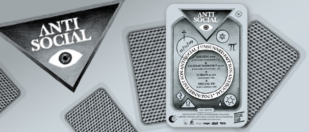Mercredi 11 Novembre, UNSUNNED FAIT SON ANTISOCIAL au Social Club